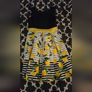 Chetta B Black and White Midi A-Line Skirt